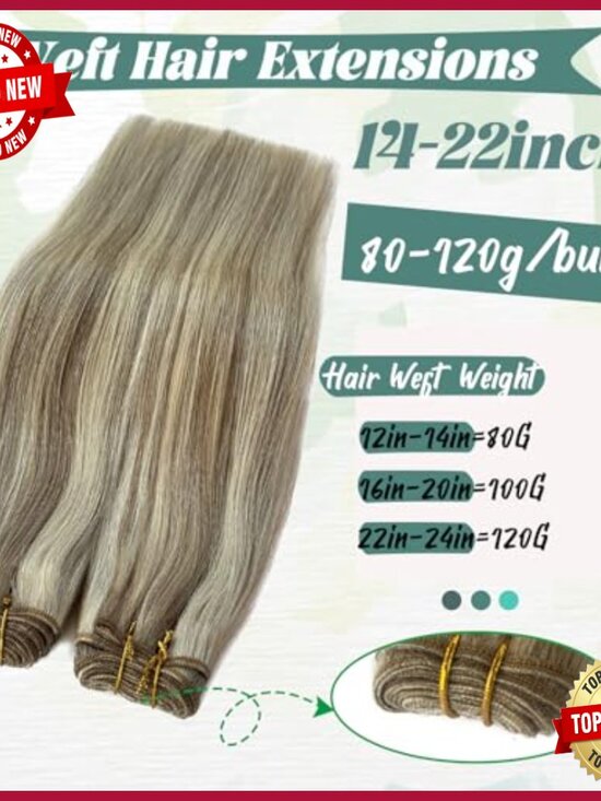 18-Inch Human Hair Sew-In Extensions, Silky Straight Weft, 100 Grams main image 5
